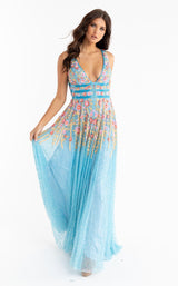 2 of 10 Primavera Couture 3728 Dress Bright-Blue