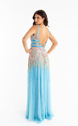6 of 10 Primavera Couture 3728 Dress Bright-Blue