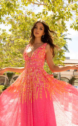 10 of 10 Primavera Couture 3728 Dress Neon-Pink