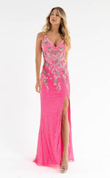 2 of 8 Primavera Couture 3730 Dress Neon-Pink