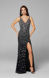 1 of 5 Primavera Couture 3735 Dress Black-Multi