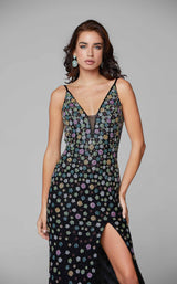 5 of 5 Primavera Couture 3735 Dress Black-Multi