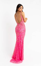 4 of 5 Primavera Couture 3735 Dress Neon-Pink
