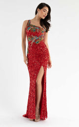3 of 6 Primavera Couture 3738 Dress Red