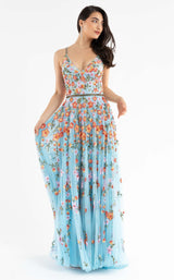 3 of 6 Primavera Couture 3740 Dress Slate-Blue