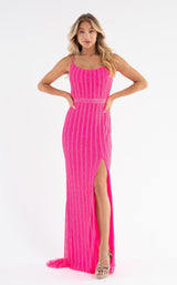 1 of 3 Primavera Couture 3743 Dress Neon-Pink
