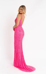 6 of 8 Primavera Couture 3745 Dress Neon-Pink