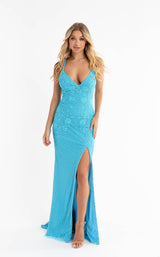4 of 9 Primavera Couture 3747 Dress Turquoise