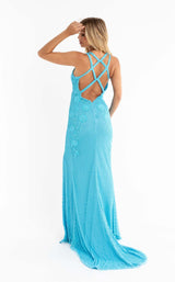 8 of 9 Primavera Couture 3747 Dress Turquoise