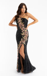 1 of 6 Primavera Couture 3753 Dress Black-Multi