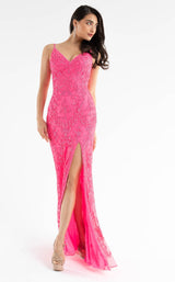 3 of 9 Primavera Couture 3754 Dress Neon-Pink