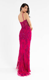 5 of 7 Primavera Couture 3756 Dress Fuchsia