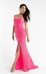 2 of 6 Primavera Couture 3758 Dress Neon-Pink