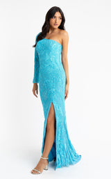 3 of 6 Primavera Couture 3759 Dress Turquoise