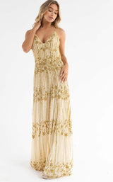 2 of 4 Primavera Couture 3762 Dress Nude-Gold