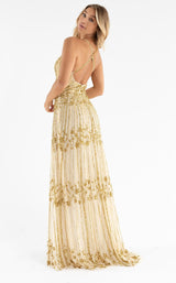 4 of 4 Primavera Couture 3762 Dress Nude-Gold