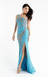 1 of 8 Primavera Couture 3763 Dress Bright-Blue