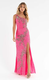 3 of 8 Primavera Couture 3763 Dress Neon-Pink