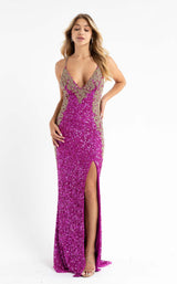 2 of 6 Primavera Couture 3765 Dress Fuchsia