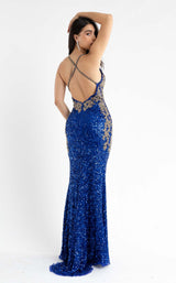 6 of 6 Primavera Couture 3765 Dress Royal-Blue