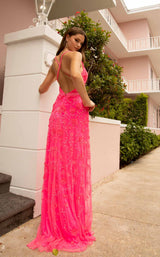 5 of 7 Primavera Couture 3772 Dress Neon-Pink