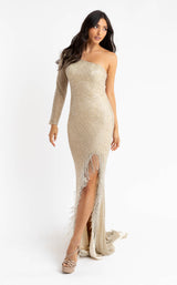 4 of 7 Primavera Couture 3773 Dress Nude-Silver