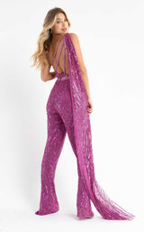 3 of 4 Primavera Couture 3776 Jumpsuit Fuchsia