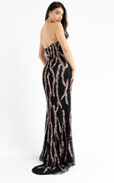 4 of 6 Primavera Couture 3782 Dress Black-Multi