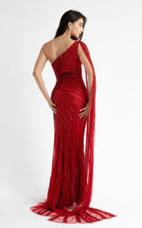 6 of 6 Primavera Couture 3783 Dress Red