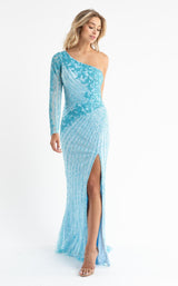 5 of 14 Primavera Couture 3785 Dress Powder-Blue