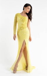 6 of 14 Primavera Couture 3785 Dress Yellow