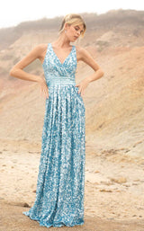 2 of 6 Primavera Couture 3795 Dress Powder-Blue