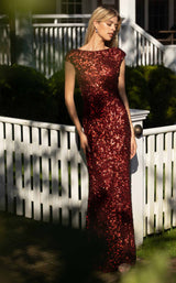 1 of 5 Primavera Couture 3796 Dress Burgundy