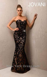 1 of 2 Jovani 4876 Black/Nude