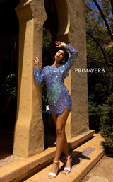 Primavera Couture 3819 Dress Light-Blue