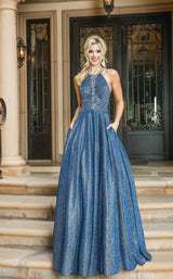 1 of 6 Dancing Queen 4008 Dress Royal-Blue