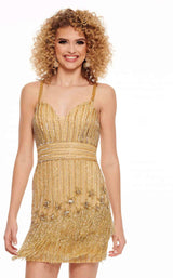 2 of 4 Rachel Allan 40100 Dress Gold