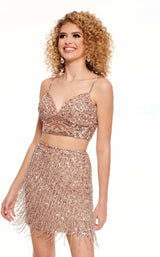 2 of 5 Rachel Allan 40108 Dress Rose-Gold