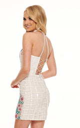 4 of 4 Rachel Allan 40112 Dress White-Multi