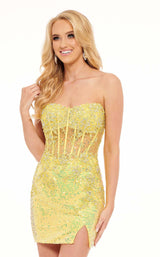 2 of 4 Rachel Allan 40126 Dress Yellow