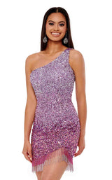 2 of 4 Rachel Allan 40127 Dress Lilac-Ombre