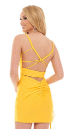 4 of 4 Rachel Allan 40148 Dress Yellow