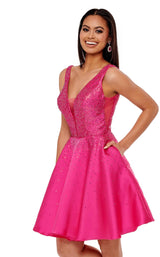 1 of 4 Rachel Allan 40155 Dress Magenta