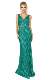 1 of 6 Dancing Queen 4036 Dress Hunter-Green