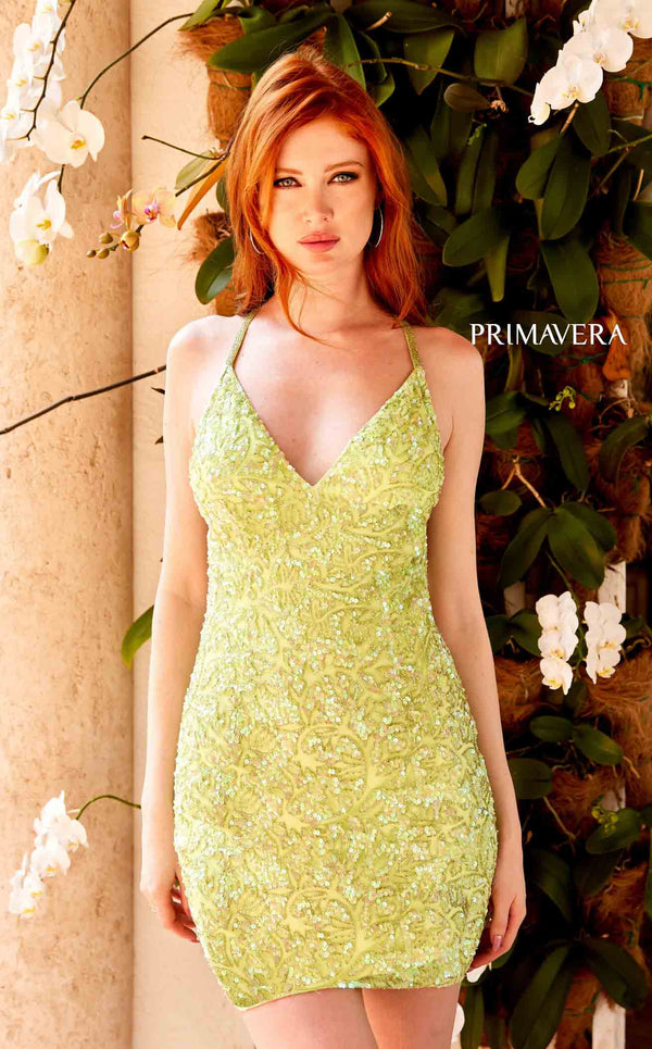 Primavera Couture 4038 Dress Apple-Green
