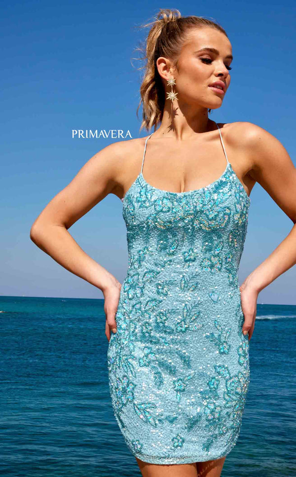 Primavera Couture 4040 Dress Light-Turquoise