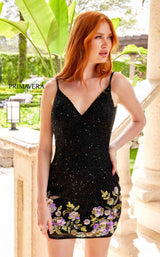 1 of 4 Primavera Couture 4049 Dress Black-Multi