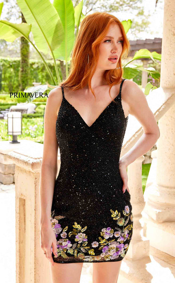 Primavera Couture 4049 Dress Black-Multi