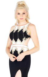 4 of 6 Mac Duggal 40626L Black/White