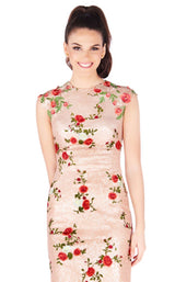 5 of 8 Mac Duggal 40857B Champagne-Rose